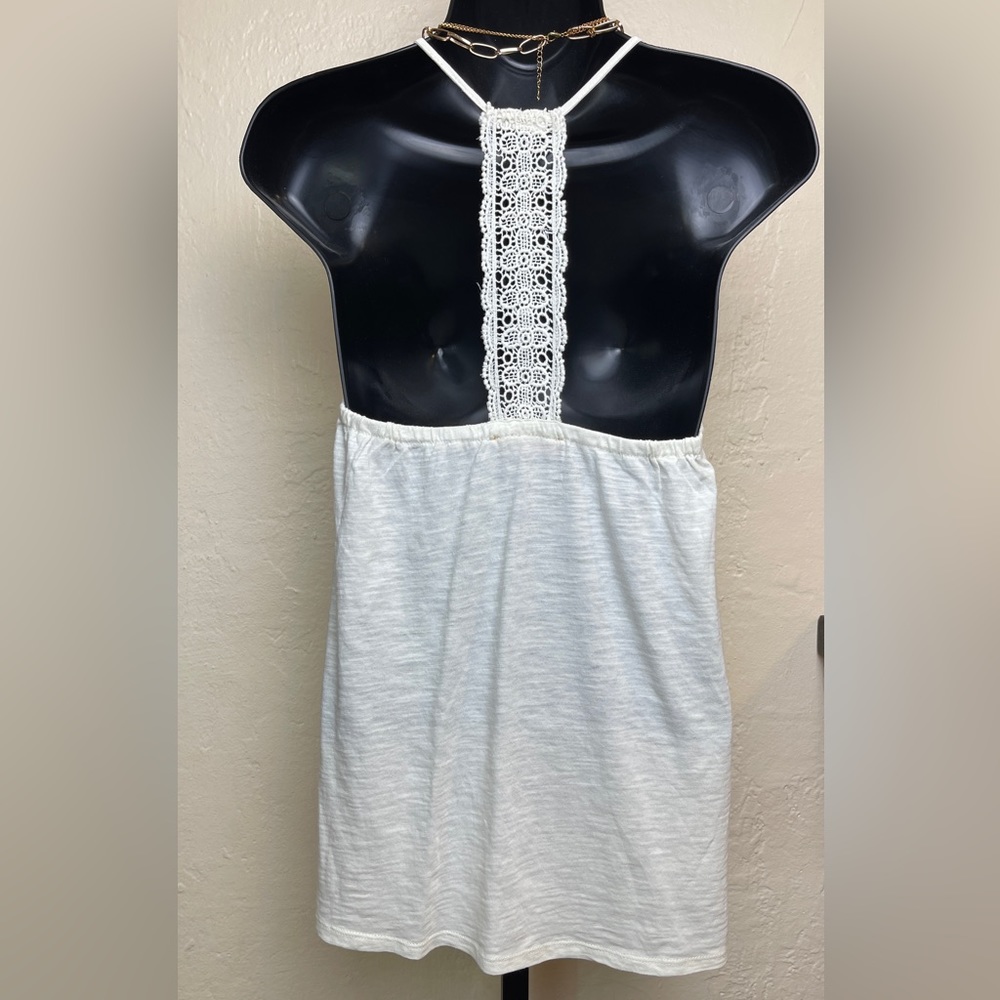 Joe Fresh Cream Crochet Razor Back Tank - XS - Picture 2 of 7